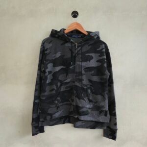 Polo Ralph Lauren Camo Hoodie Grey/Black Full Zip Hoodie- XS