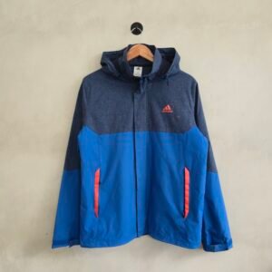 Adidas Two-Tone Hooded Windbreaker Jacket (Size L)