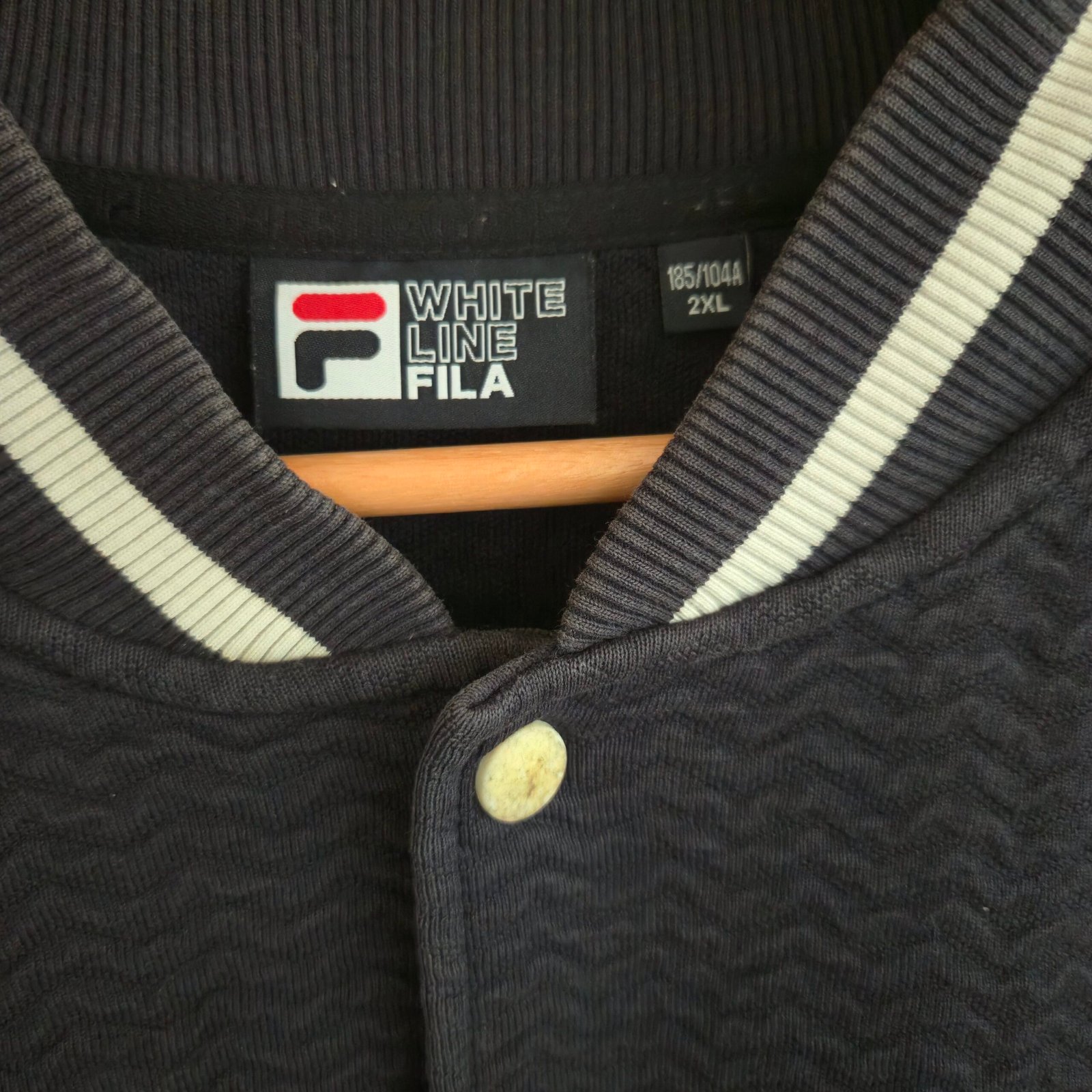 Fila White Line Men's Varsity Jacket - Val d'Orcia Embroidered, - Image 3
