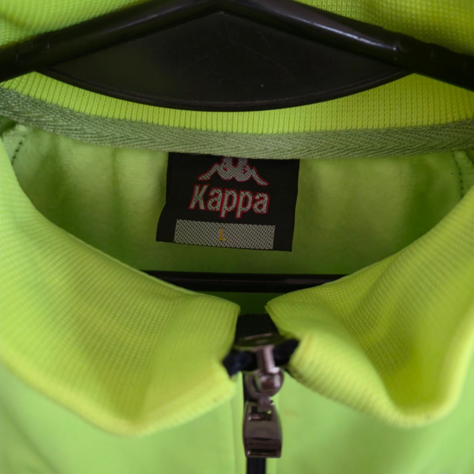 Kappa Women's Cropped Full-Zip Track Jacket - Neon Lime Green - Image 3