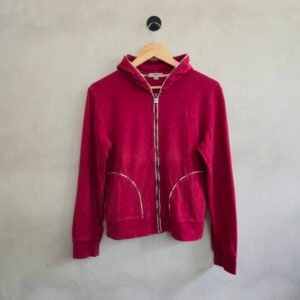 Burberry London Women's Pique Knit Full-Zip Hoodie – Magenta Pink,