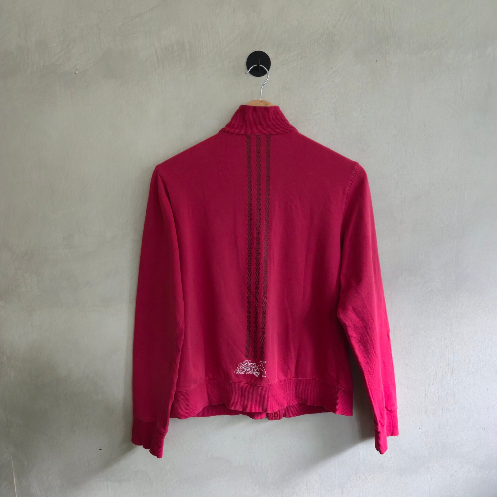 Adidas Women's Vintage Full-Zip Track Jacket - Pink - Size Large - Image 2