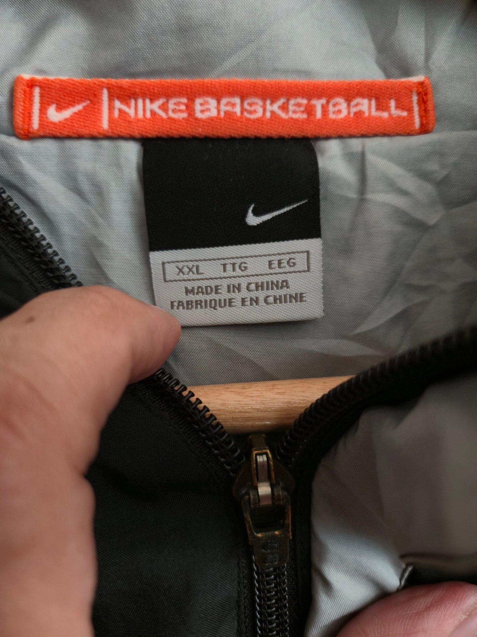 Nike Basketball Full-Zip Windbreaker Jacket - Black/Grey (Size XXL - Image 7