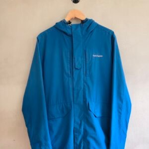 Hush Puppies Men's Blue Hooded Rain Jacket | Outdoor Windbreaker